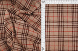 1 Yard Knit Jacquard Plaid Fabric 240 GSM, 58/60'' Wide Polyester Spandex Blend