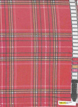 1 Yard Polyester Spandex Mesh Fabric Plaid Print Lightweight Stretch 54" Width