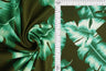 1 Yard Tropical Hawaiian Leaf DTY Brushed Knit Fabric Soft Stretch Polyester Spandex 58/60 Inches Wide