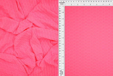 1 Yard Polyester Spandex Honeycomb Knit Solid Fabric 58/60" Width