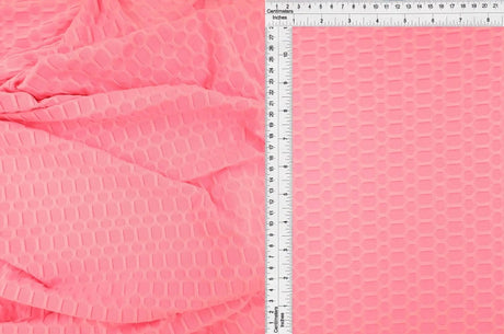 1 Yard Polyester Spandex Honeycomb Knit Solid Fabric 58/60" Width