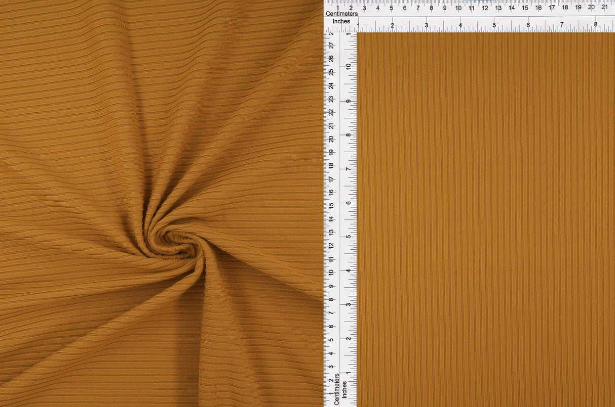 1 Yard 4x2 Yummy Rib Solid Knit Fabric, 58/60'' Wide Polyester Spandex Blend