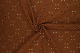 1 Yard DTY Knit Jacquard Eyelet Fabric 190 GSM, 58/60'' Wide Polyester Spandex Blend