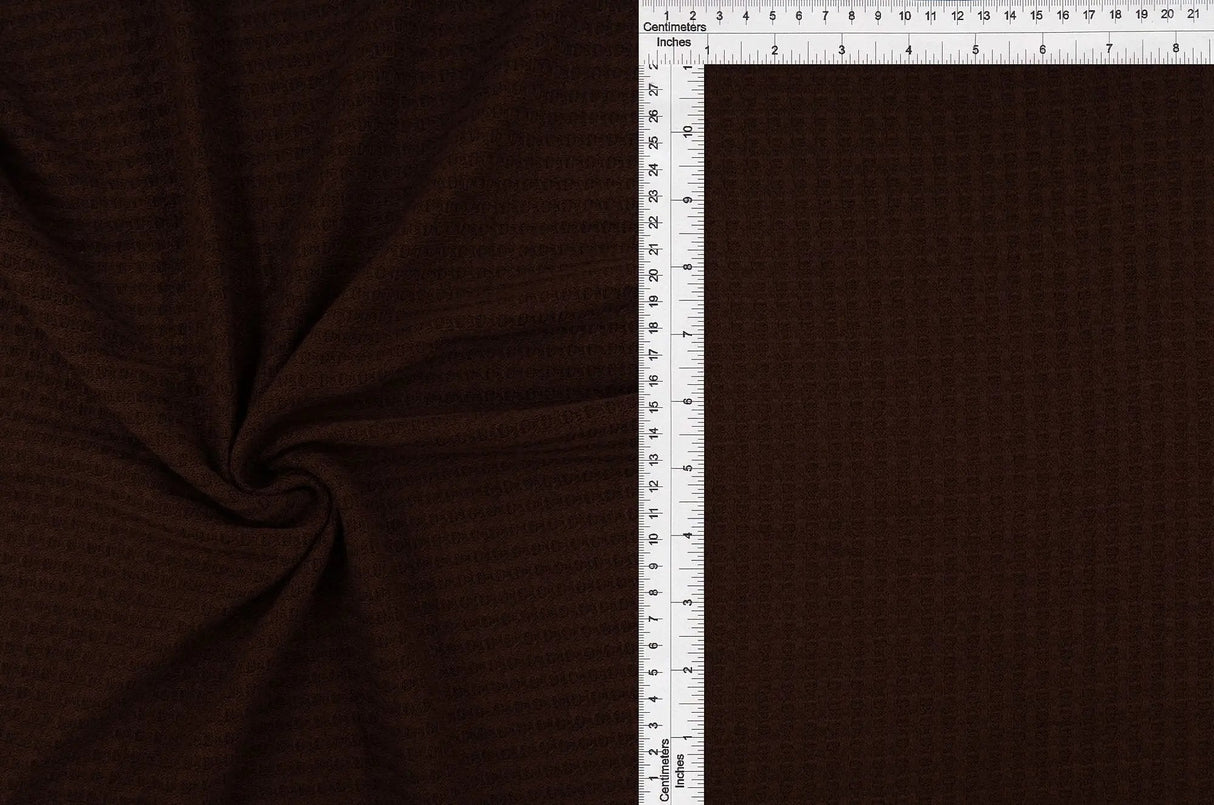 1 Yard Waffle Solid Knit Fabric, 58/60'' Wide Polyester Rayon Spandex Blend