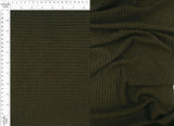 1 Yard Oversize Waffle Solid Knit Fabric 220 GSM, 54/56'' Wide Polyester Rayon Spandex Blend