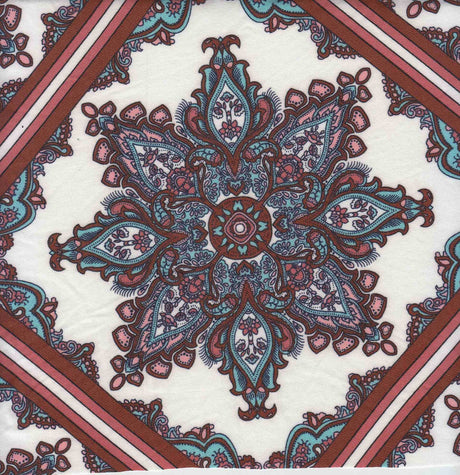 Boho Print Knit Fabric DTY Brushed Soft Stretch Material 58/60" Wide