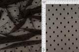 1 Yard Polka Dot Lace Mesh Solid Fabric, 58/60? Wide Nylon Spandex Blend