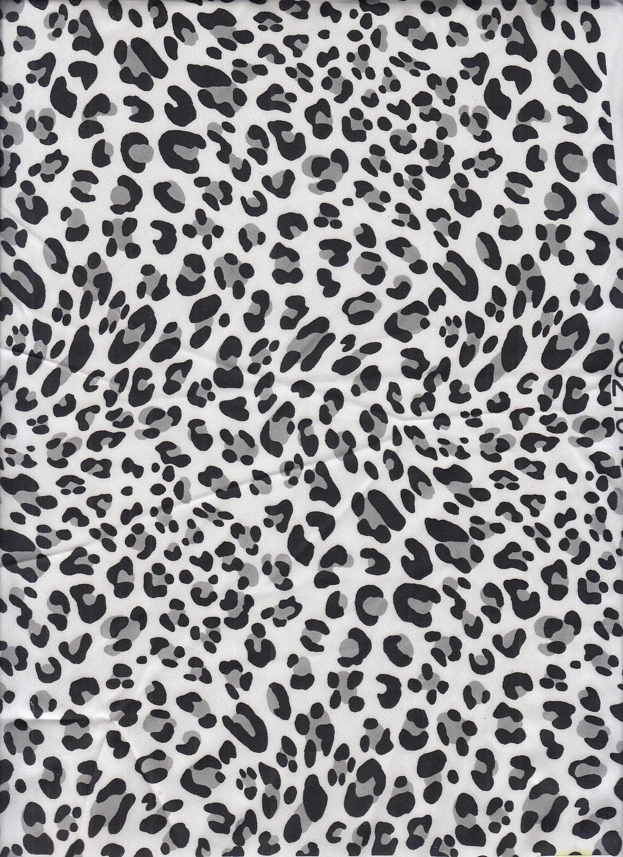 1 Yard Shiny Polyester Satin Grey Animal Print, 57/58'' Wide Fabric