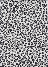1 Yard Shiny Polyester Satin Grey Animal Print, 57/58'' Wide Fabric