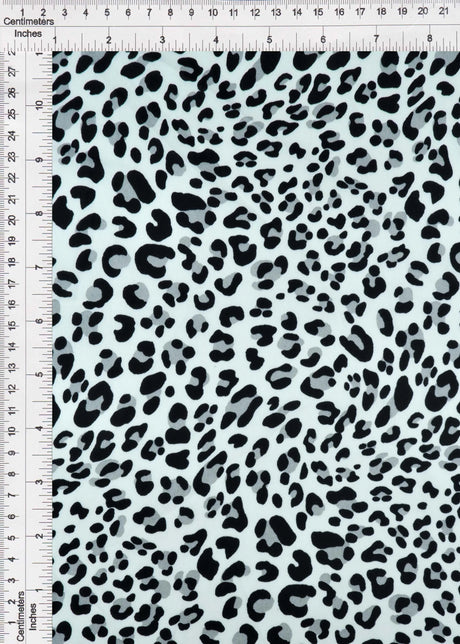 1 Yard Shiny Polyester Satin Grey Animal Print, 57/58? Wide Fabric
