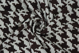 Techno Crepe Knit Fabric Houndstooth Print, Stretchy & Structured 58/60" Wide