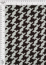 Techno Crepe Knit Fabric Houndstooth Print, Stretchy & Structured 58/60" Wide