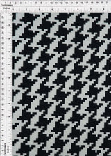 Techno Crepe Knit Fabric Houndstooth Print, Stretchy & Structured 58/60" Wide