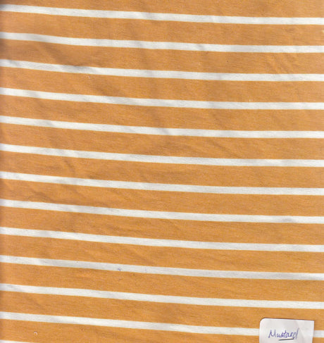 1 Yard French Terry Stripe Knit Fabric 200 GSM, 58/60'' Wide Polyester Rayon Spandex Blend