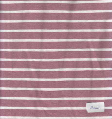 1 Yard French Terry Stripe Print Knit Fabric, 58/60'' Wide Poly Rayon Spandex Blend