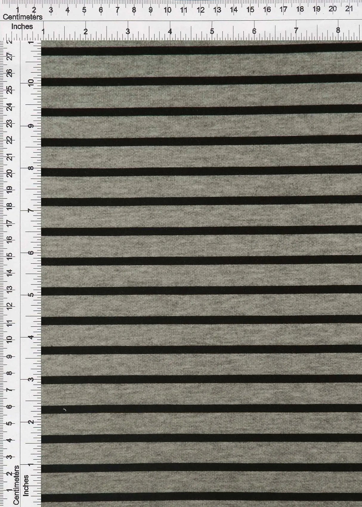 1 Yard French Terry Stripe Print Knit Fabric, 58/60'' Wide Poly Rayon Spandex Blend
