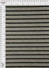 1 Yard French Terry Stripe Print Knit Fabric, 58/60'' Wide Poly Rayon Spandex Blend