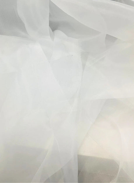 1 Yard Nylon Polyester Organza Solid Woven Fabric Sheer Lightweight 61/62" Width