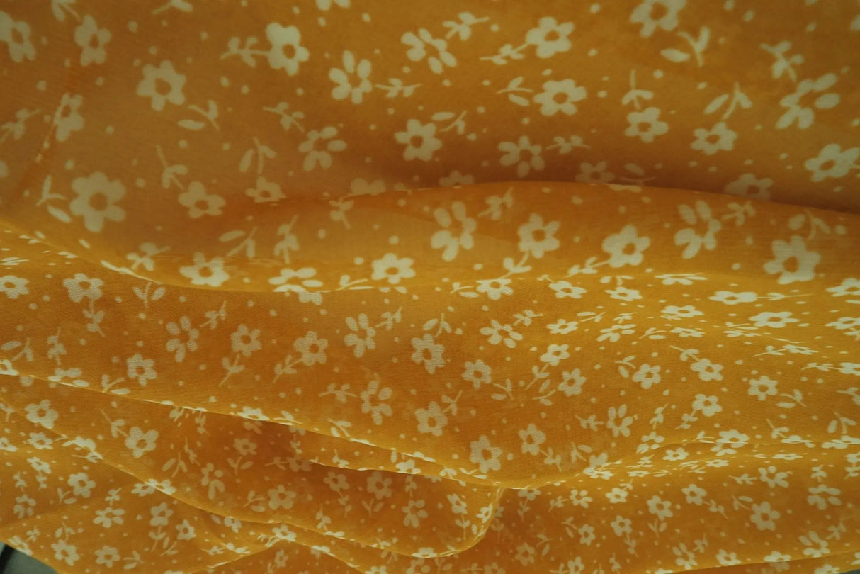 Ditsy Floral Hi Multi Chiffon Fabric Lightweight 100% Polyester Semi Sheer 70 GSM, 57/58" Wide