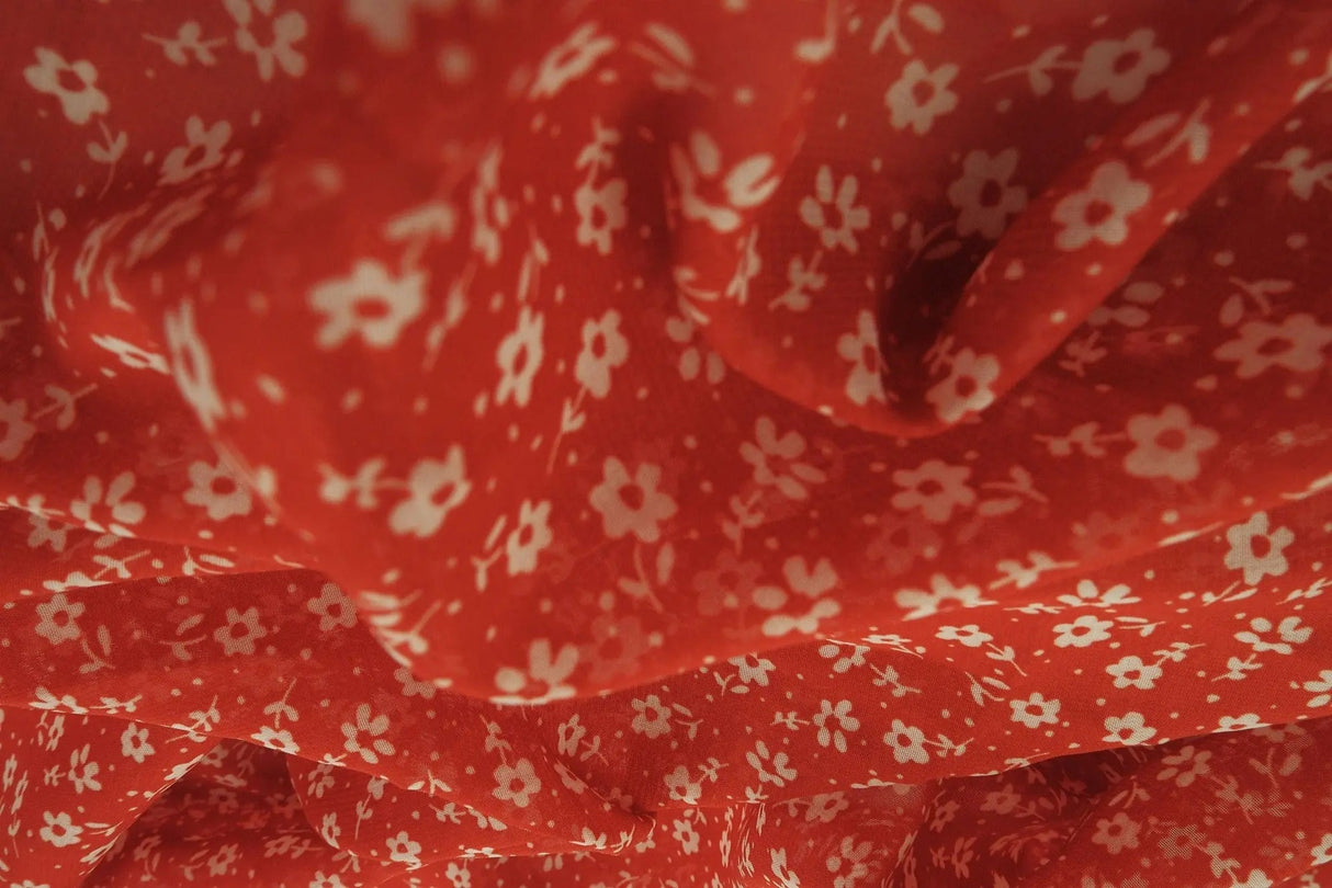 1 Yard High Multi Chiffon Ditsy Floral Print Woven Fabric Sheer Lightweight 57/58" Width