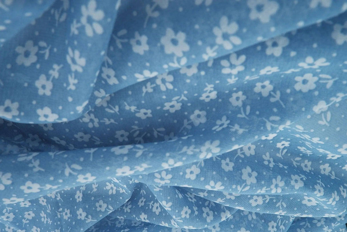 Ditsy Floral Hi Multi Chiffon Fabric Lightweight 100% Polyester Semi Sheer 70 GSM, 57/58" Wide