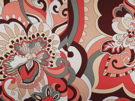 DTY Paisley Print Fabric Soft & Lightweight Blush Stretch Knit, 58/60" Wide