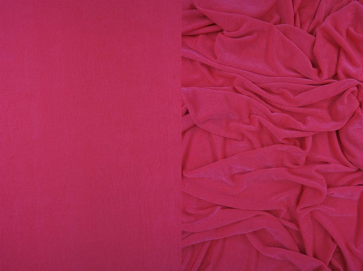 1 Yard Slinky Rib 1x1 Solid Knit Fabric 240 GSM, 52/54? Wide Polyester Spandex Blend