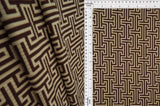 1 Yard Yummy Rib Geo Greek Retro Print Fabric 180 GSM Polyester Spandex Blend 58/60" Width
