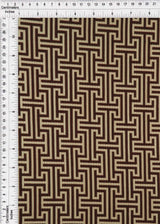 4x2 Yummy Rib Geo Greek Retro Print Knit Fabric, Soft Stretch Polyester Spandex 58/60” Wide
