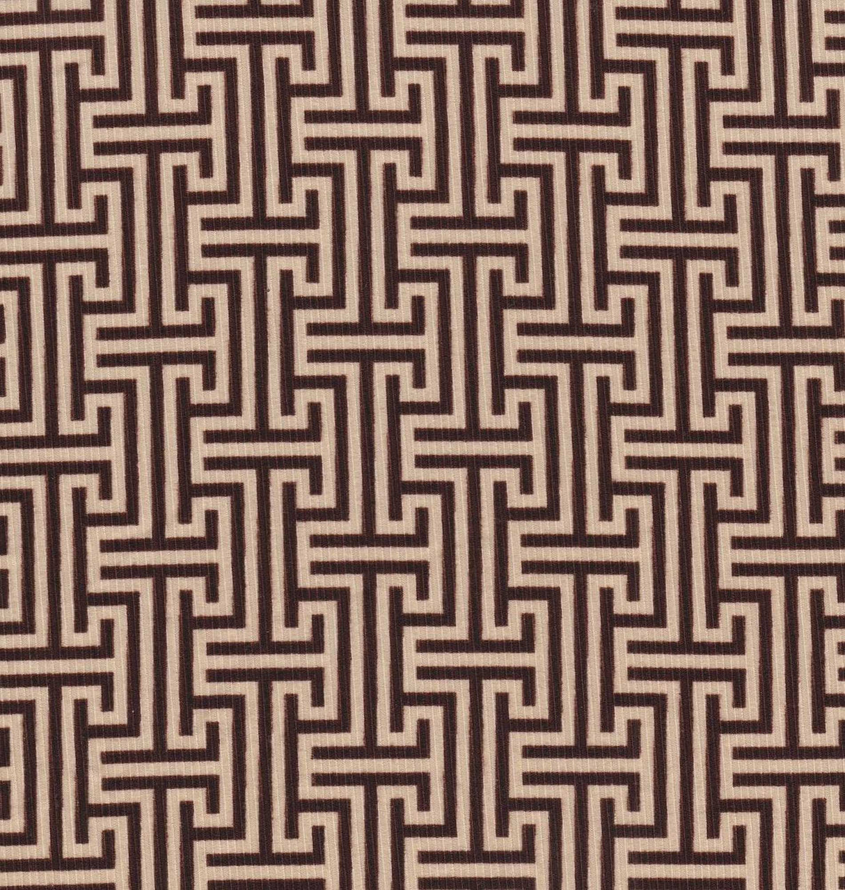 4x2 Yummy Rib Geo Greek Retro Print Knit Fabric, Soft Stretch Polyester Spandex 58/60” Wide