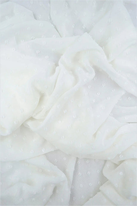 Waffle Swiss Dot Chiffon Fabric 100% Polyester 59/60? Wide
