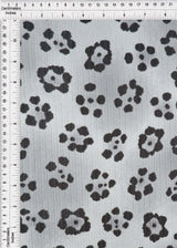 8x3 Yummy Rib Leopard Print Fabric, Stretch Knit Animal Design 58/60" Wide