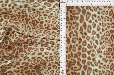 1 Yard Techno Crepe Animal Print Knit Fabric 220 GSM, 58/60'' Wide Polyester Spandex Blend