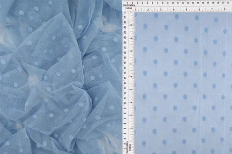 1 Yard Polka Dot Lace Mesh Solid Fabric, 58/60? Wide Nylon Spandex Blend