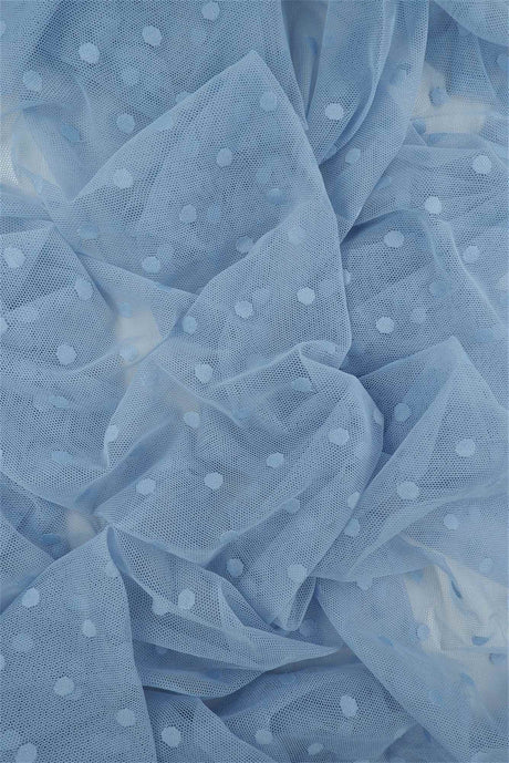 1 Yard Polka Dot Lace Mesh Solid Fabric, 58/60? Wide Nylon Spandex Blend