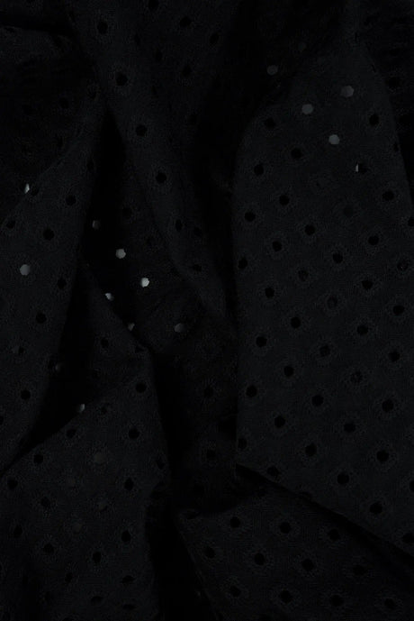 Solid Knit Jacquard Eyelet Fabric Stretch Textured Material, 58/60" Wide