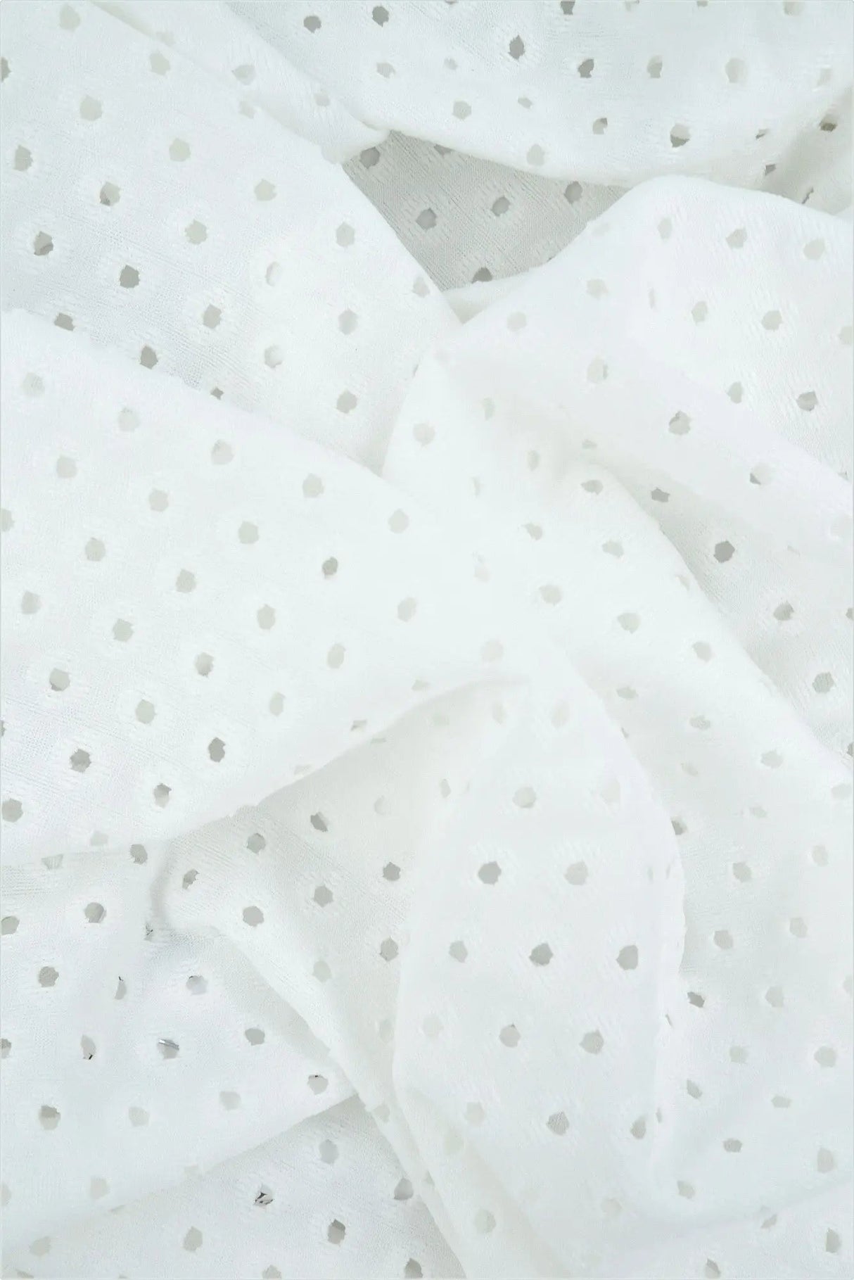 Knit Jacquard Eyelet Solid Fabric Stretch Polyester Spandex 58/60 Inches Wide