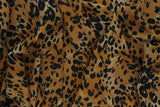 Techno Crepe Leopard Print Knit Animal Stretch Fabric, 58/60" Wide