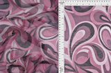 1 Yard Retro Paisley Geo Mesh Print Fabric Stretch Lightweight 58/60 Inches Wide