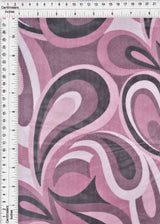 1 Yard Retro Paisley Geo Mesh Print Fabric Stretch Lightweight 58/60 Inches Wide