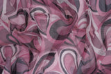 1 Yard Polyester Spandex Mesh Fabric Retro Paisley Geo Print Soft Sheer 58/60" Width