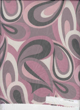 1 Yard Retro Paisley Geo Mesh Print Fabric Stretch Lightweight 58/60 Inches Wide