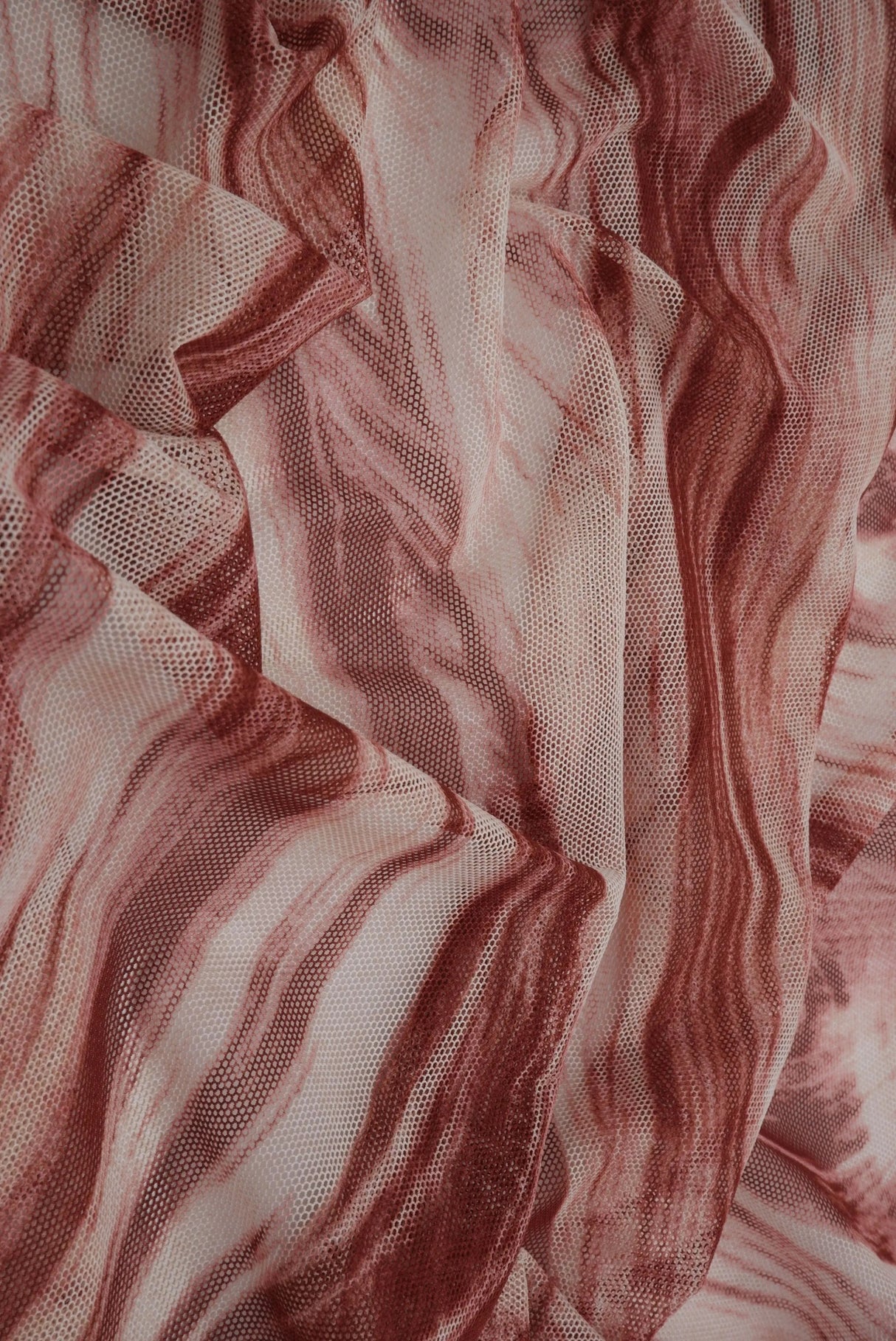 1 Yard Polyester Spandex 80 GSM Mesh Fabric Marble Print Lightweight Stretch Soft 54" Width