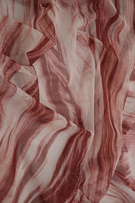 1 Yard Polyester Spandex 80 GSM Mesh Fabric Marble Print Lightweight Stretch Soft 54" Width
