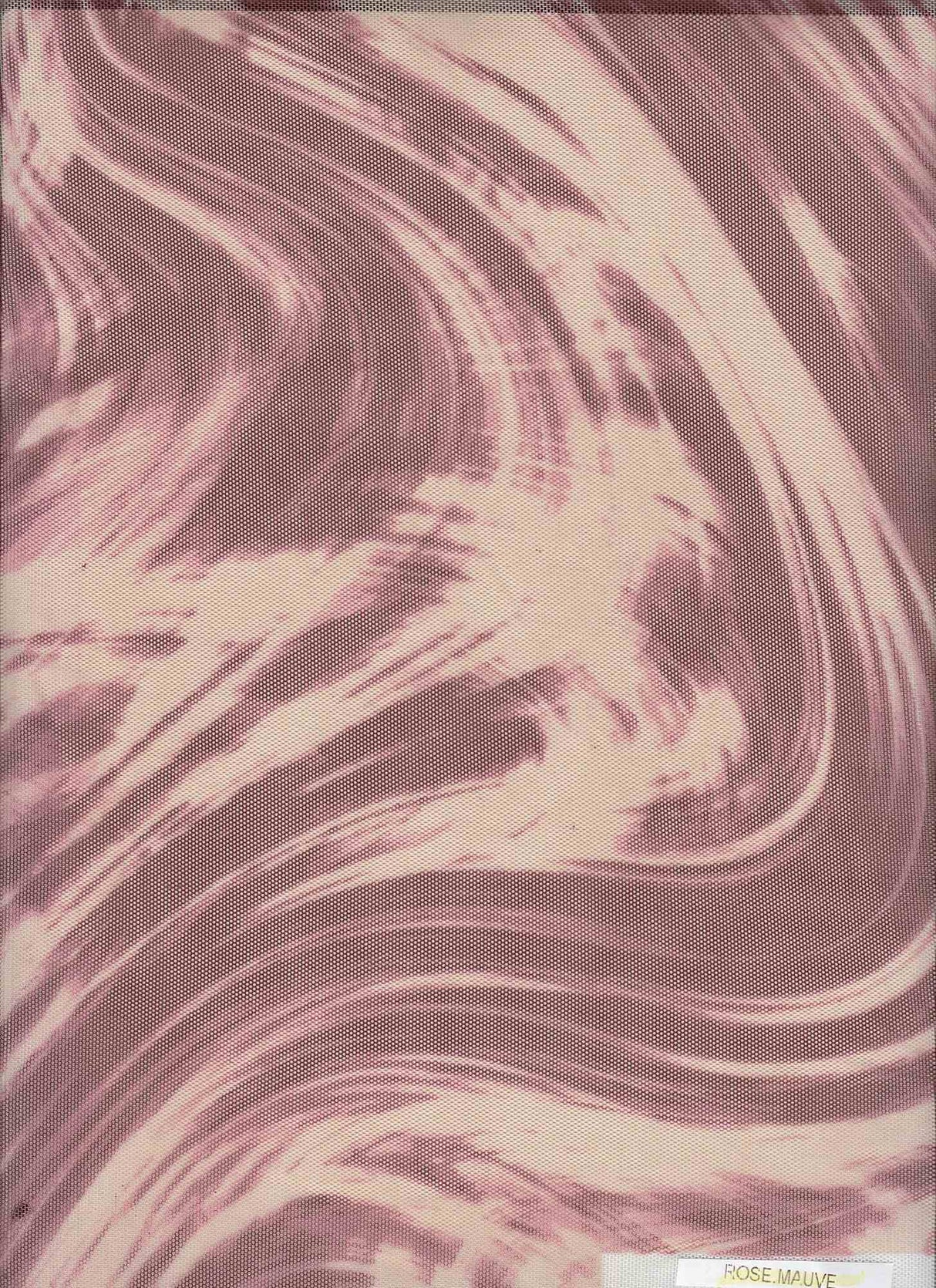1 Yard Rose Mauve Mesh Marble Print Fabric Lightweight Stretch 54 Inches Wide