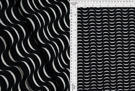 4×2 Yummy Rib Abstract Print Knit Soft Stretch Fabric 58/60'' Width for Apparel & Crafts