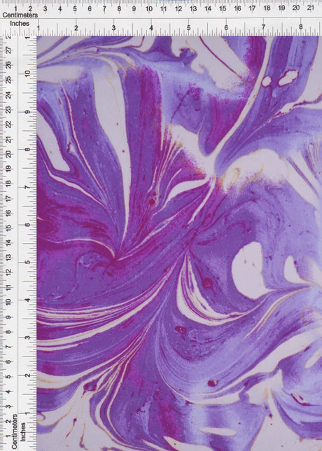 1 Yard Violet Marble Brushed DTY Knit Fabric Soft Stretch Material 58/60" Wide