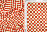 1 Yard Checkered Geo Print DTY Brushed Knit Fabric Soft Stretch Polyester Spandex 58/60 Inches Wide