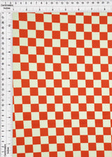1 Yard Checkered Geo Print DTY Brushed Knit Fabric Soft Stretch Polyester Spandex 58/60 Inches Wide