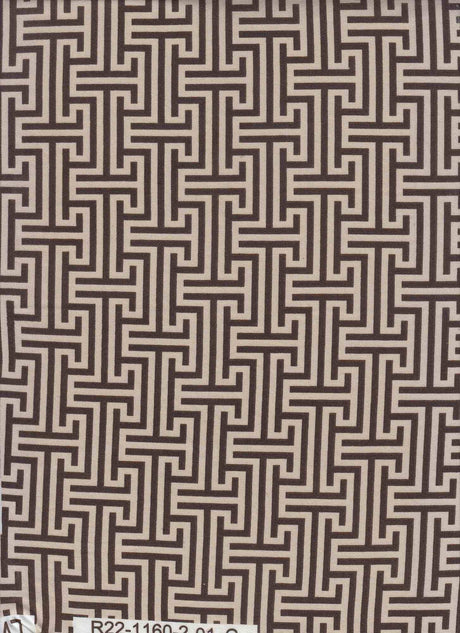 1 Yard DTY Geo Greek Retro Print Fabric 170 GSM Polyester Spandex Stretch Knit 58/60" Width